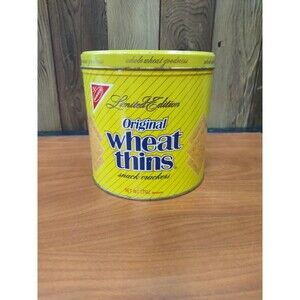 Vintage Nabisco Limited Edition 1987 Wheat Thins Collectible Tin Canister Can